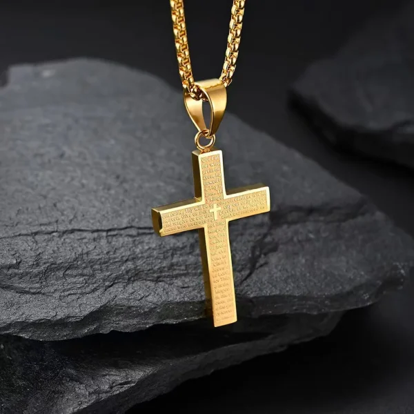 Catholic Cross Fashion Stainless Steel Men Women Religious Cross Necklace Jewelry for Men Women Religious Gift Wholesale