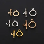Manufacturer Accessories DIY Fashion Simple Round Gold Silver OT Buckle Necklace Bracelet Tail Buckle Accessories - Image 3