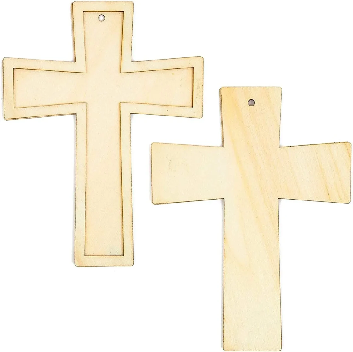 Wood Cross Christmas Pendant DIY Jewelry Craft Decoration - Image 5