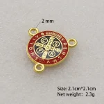Three-hole Color Reversible Vintage Necklace Rosary Connector Accessories DIY Accessories for Catholic Churches - Image 3
