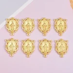 Alloy Virgin Mary Three Hole Connector DIY Necklace Rosary Jewelry Accessories - Image 3