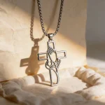 Cross-border Stainless Steel Prayer Hand Box Pendant Necklace for Unisex Sporty Fashion Personality Design Jewelry Accessories - Image 4