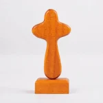 Mecrt 3 Colors Small Wooden Cross Decor Standing Cross First Communion Decoration for Church Christian Gifts Wood Prayer - Image 5