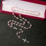 Catholic Rosary Colored Rosaries Necklace Love Plastic Beads Easter Baptism Communion Cross Church Jewelry Wholesale - Image 3
