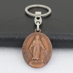 Catholic Religious Blessed Virgin Mary Keychain Metal Jewelry Accessories Our Lady of Aparecida Christian Devotional Keychains - Image 6