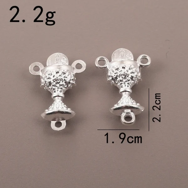 Oval tee pendant, wholesale from manufacturers, cross-border supply, retro metal jewelry pendant, rosary necklace pendan