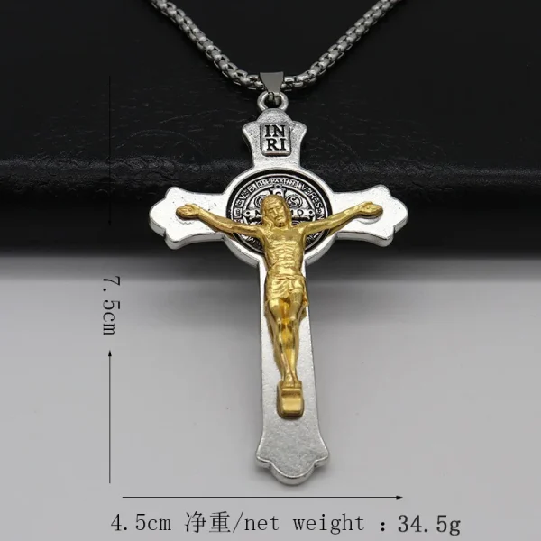 Mecrt Catholic Crucifix Beauty Necklace Keychain Pendant Fashionable Alloy Cross Shell Unisex Source Clothing Pendants C