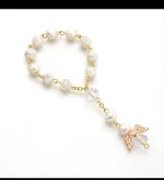 Baby Baptism Rose Rosary Beads Communion Gift Wedding Return Finger Chain Party Gift - Image 3