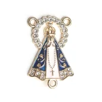 Wholesale Guadalupe Our Lady Guadalupe Rosary Bead Connector Single-Sided Gold Plated Oil Drop Jewelry Accessories Religious