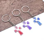 Peace Dove and Christian Crucifix Metal Keychain Car Pendant Key Ring for Keys and Jewelry Charms Elegant Religious Design - Image 2