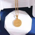 European and American Fashion Religion Stainless Steel Priest Necklace Medal Pendant Necklace Ornament - Image 2