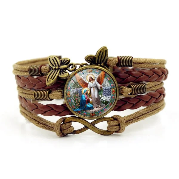 Archangel Michael St. Michael Multi-layer Woven Braceletretro Butterfly Infinity Symbol Bracelet