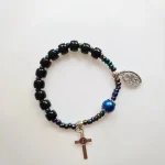 Custom Stone Beads Miyuki Beads Cross Bracelet Religious Jewelry Accessories - Image 5