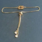 Support Custom Double Hole Cross Small Pendant Stainless Steel Hollow Cross Connector Pendant - Image 2