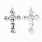 Anti-Silver Plated Zinc Alloy Jesus Crucifix Cross Pendant for Catholic Religious Rosary Making - Image 2