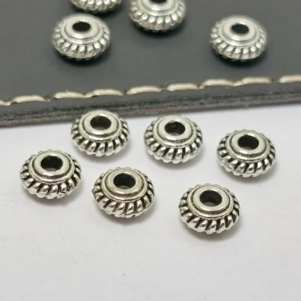 Mecrt HA17014 Retro Flying Saucer Beads for DIY Necklace Making Loose Separated Jewelry Components