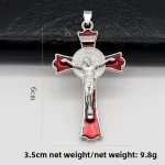 Mecrt Catholic Crucifix Beauty Necklace Keychain Pendant Fashionable Alloy Cross Shell Unisex Source Clothing Pendants Charms - Image 5