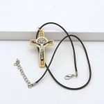Religious Jesus Cross Metal Pendant Jewelry Christian Catholic Jesus Cross Necklace Jewelry Wholesale - Image 3