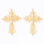 Jewelry Making Charms 63*42.5*4mm Religious Hollow Cross Retro Metal Zinc Alloy Jewelry Fashion Pendant Pendant Making - Image 4