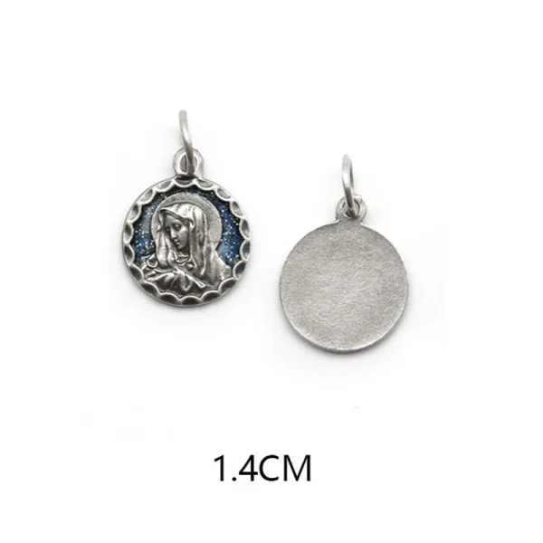 Mecrt Saint Mary Miraculous Medal Pendant Octangle Oval Round Silver Virgin Mary Medals Charms Pendants for Jewelry Acce
