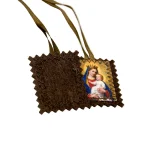 Catholic Scapular Vintage Medal Protector Holy Hanging Pendant Ornament Talisman Virgin Jesus Ornament Wholesale - Image 4