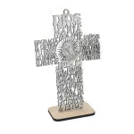 20.5*12.5cm Laser Wooden Cross Ornaments, Gold and Silver Powder Wedding Ornaments - Image 5