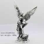 Mecrt Archangel Michael Home Decoration Vintage Metal Statue Table Ornaments for Office Garden Figurine Souvenirs Craft Gift - Image 4
