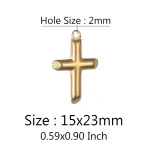 Stainless Steel Religious Catholic Mini Size DIY Accessories Retro Cross Pendant - Image 4