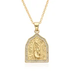 Golden Religious Pendant Virgin Mary Religious Pendant Necklace Popular Fashion Jewelry - Image 6