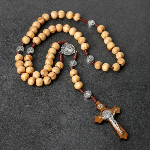 Mecrt Rosaries Religious Catholic Rosary Beads with Jesus Pendant Rosary Jewelry Resurrection Sunday Christmas Gifts Who