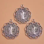 Metal Portrait Hollow Pendant Accessories St Benedict Medal Follower Shape St Benedict Medal