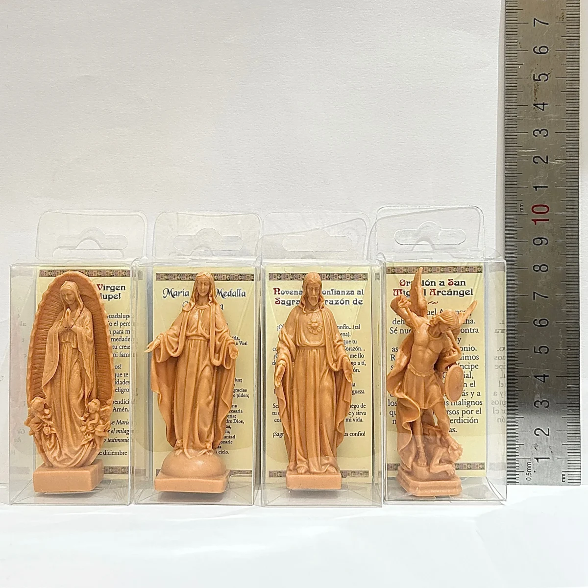 New Jesus Mary Resin Silicone Sculpture with Multi-color Luminous Style Religious Decoration - Image 2