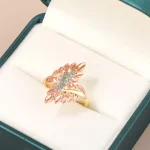 Electroplating 14K Three-color St. Jude Maria Women's Ring Light Luxury Niche Design Hand Jewelry Religious Style Ring - Image 4