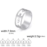 Cross Ring Fashion Trend Cut Half Hollow Titanium Steel Ring Men's and Women's Stainless Steel Ring Jewelry Wholesale - Image 4
