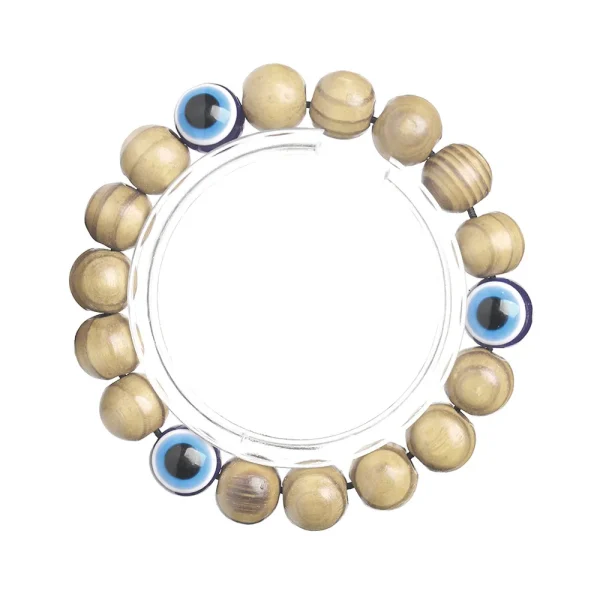 Evil Eyes Bracelets Devil Blue Eye Medusa’s Eye Wood Beads Hand String Protection Good Luck Amulet Turkish Bracele