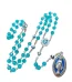 Blue Virgin Mary Rosary Silver 8mm Crystal Beads Protection Necklace Miraculous Centerpiece Catholic Rosaries