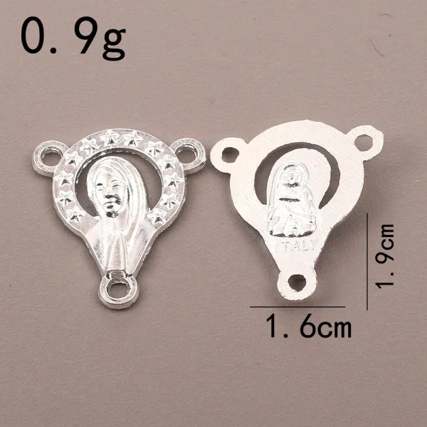 Oval tee pendant, wholesale from manufacturers, cross-border supply, retro metal jewelry pendant, rosary necklace pendan