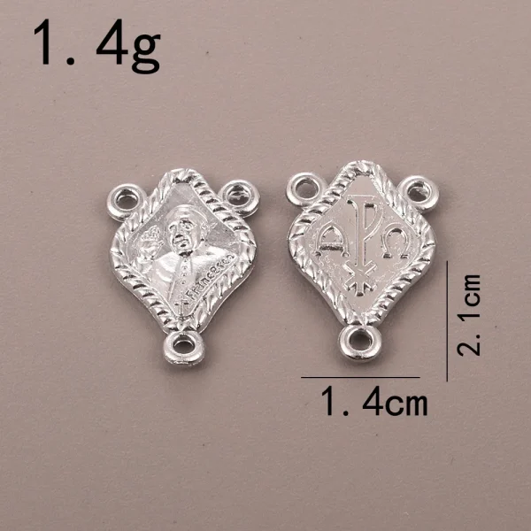 Catholic Rosary Accessories Connector Cross Pendant, Vintage Metal Jewelry Pendant DIY Zinc Alloy Accessories Wholesale