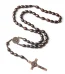 Catholic Rosary Prayer Beads 8*10mm Christ Wooden Beads Cross Jesus Saint Necklace Jewelry Christianity Easter Church Gi