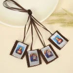 Mecrt Jesus Scapular Wear the Symbol of Devotion to the Blessed Virgin Mary Our Lady of Mount Carmel Christmas Catholic Gifts