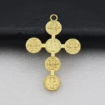 Catholic Jewelry 5.7*3.9cm St Benedict Medal DIY Cross Accessories Pendant for Necklace Wholesale - Image 2