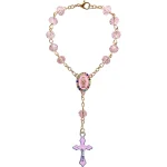 Catholic Rosary Handmade Baptism Rosary Bracelet Pendant Fashion Beaded Communion Gift Crystal Luxury Jewelry Accessories - Image 5
