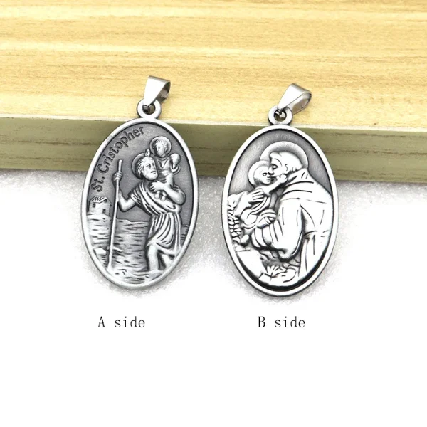 Mecrt Charm Pendants Vintage Oval Shape Metal the Father Pendant Charms for Jewelry Necklace Keychain Accessories Parts 