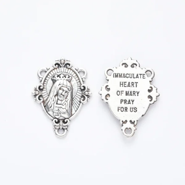 DIY Jewelry Accessories Vintage Zinc Alloy Electroplated IMMACULATEHEARTOF MARYPRAYFOR US Connector Wholesale Factory