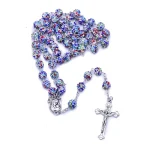 Factory Wholesale Religious Jewelry of Catholic Rosary Necklace by Pink Acrylic Heart Shape Beads Rosary - Image 3