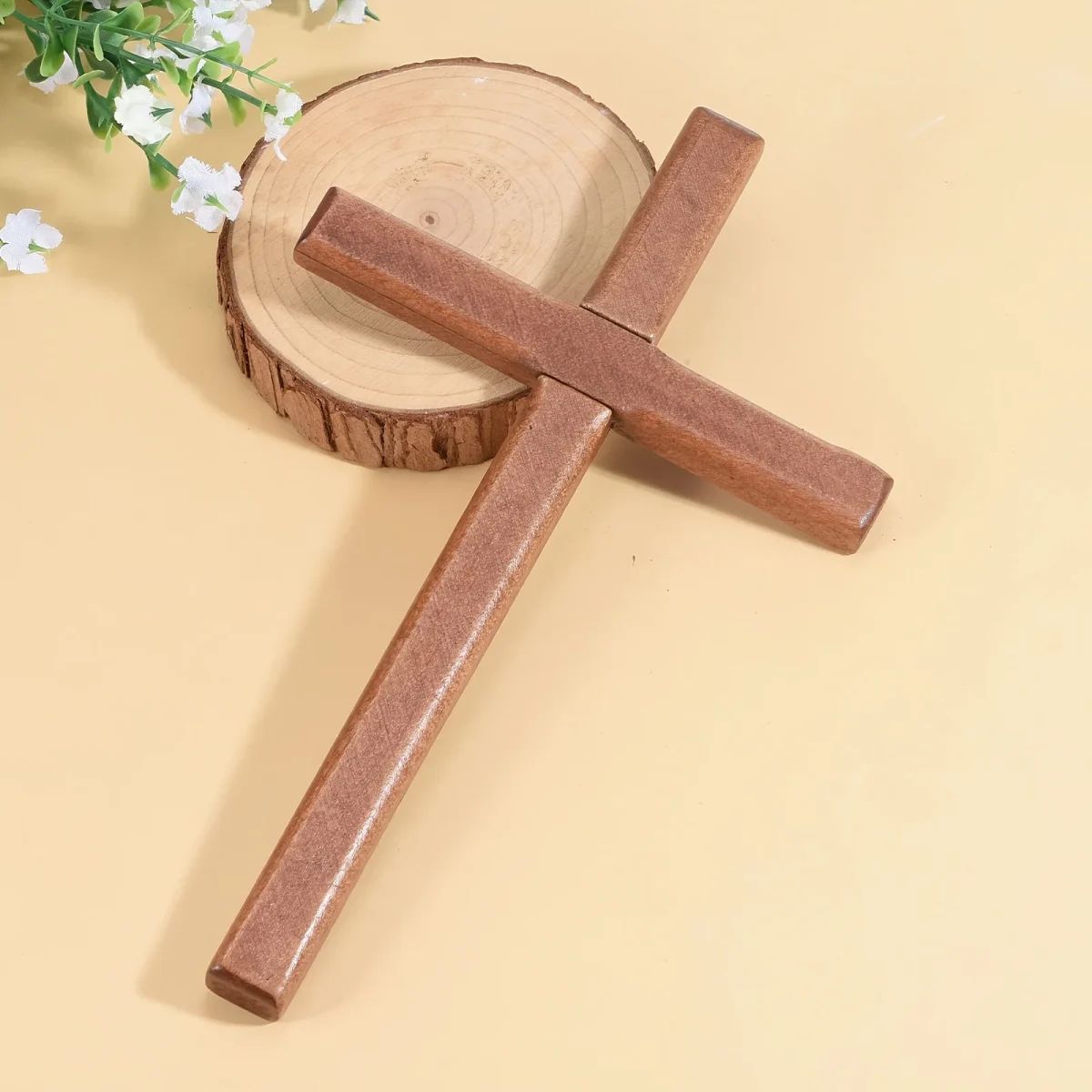 Catholic Vintage Wooden Cross Prayer Pendant Cross Accessories for Christmas for Wall Hanging Religion Gift - Image 3