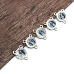 1.8*1.4cm Catholic Rosary Centerpiece Saint Sticker Small Size Epoxy Resin Center Medal - Image 3