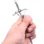 Mecrt 14*5cm Jesus Crucifix Christian Silver Gold Zinc Alloy Catholics Holding Plated Cross Christian Gifts - Image 3