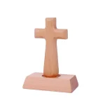 Mecrt Carved Beech Wood Cross Crafts Gifts for Church Table Decor Black Walnut Wooden Cross for Easter Ornaments Home Decoration - Image 2