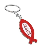 Wholesale Retail Creative Cartoon Metal Carabiner Keychain Accessories Jesus Fish Pendant Catholic Keychain Gift - Image 5